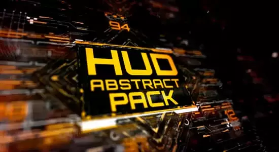 AE模板-500种未来科技感UI界面元素HUD图形动画 HUD Abstract Pack插图