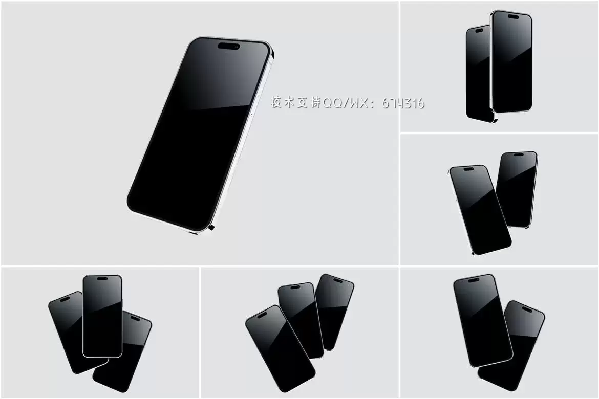 🔴时尚高端浮动手机UI样机展示模型mockups免费下载插图2