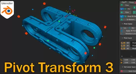 三维模型中心点变换移动Blender插件 Pivot Transform V3.0插图