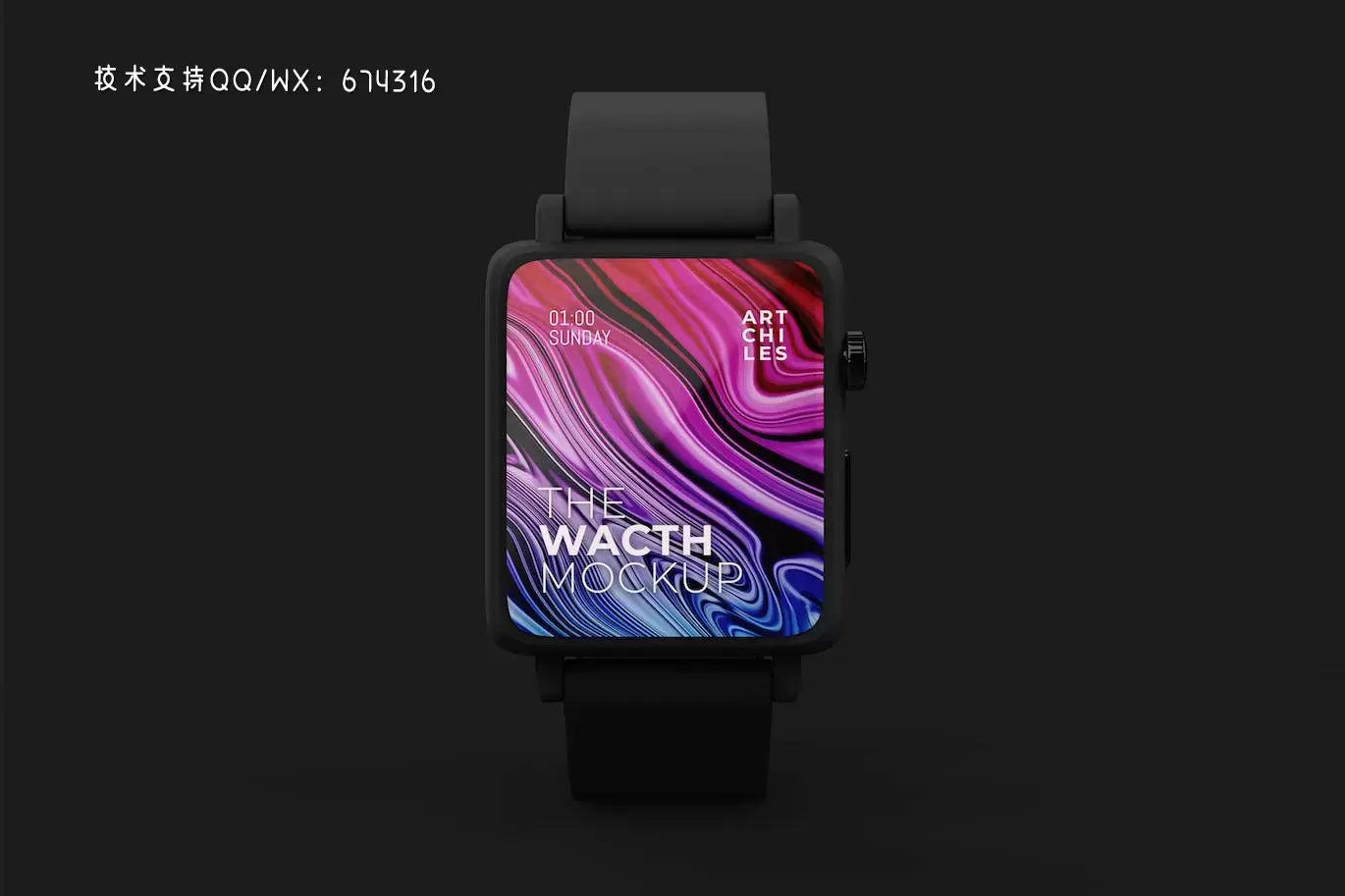 苹果手表Watch应用UI展示样机 (PSD,PNG,PDF)免费下载