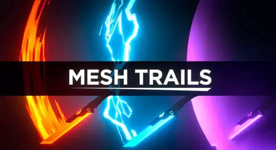 二维动画卡通光效路径拖尾Blender插件 Mesh Trails V1.3.3 + 预设包插图