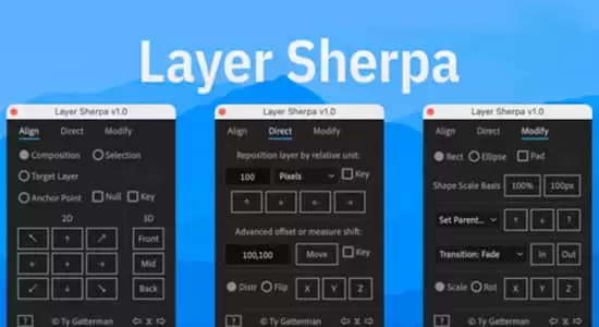 多功能图层操控小工具AE脚本 Layer Sherpa V1.0插图