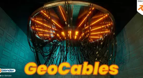 电缆电线模型生成器Blender插件 GeoCables v2.1.0 – Geometry Nodes Cables插图