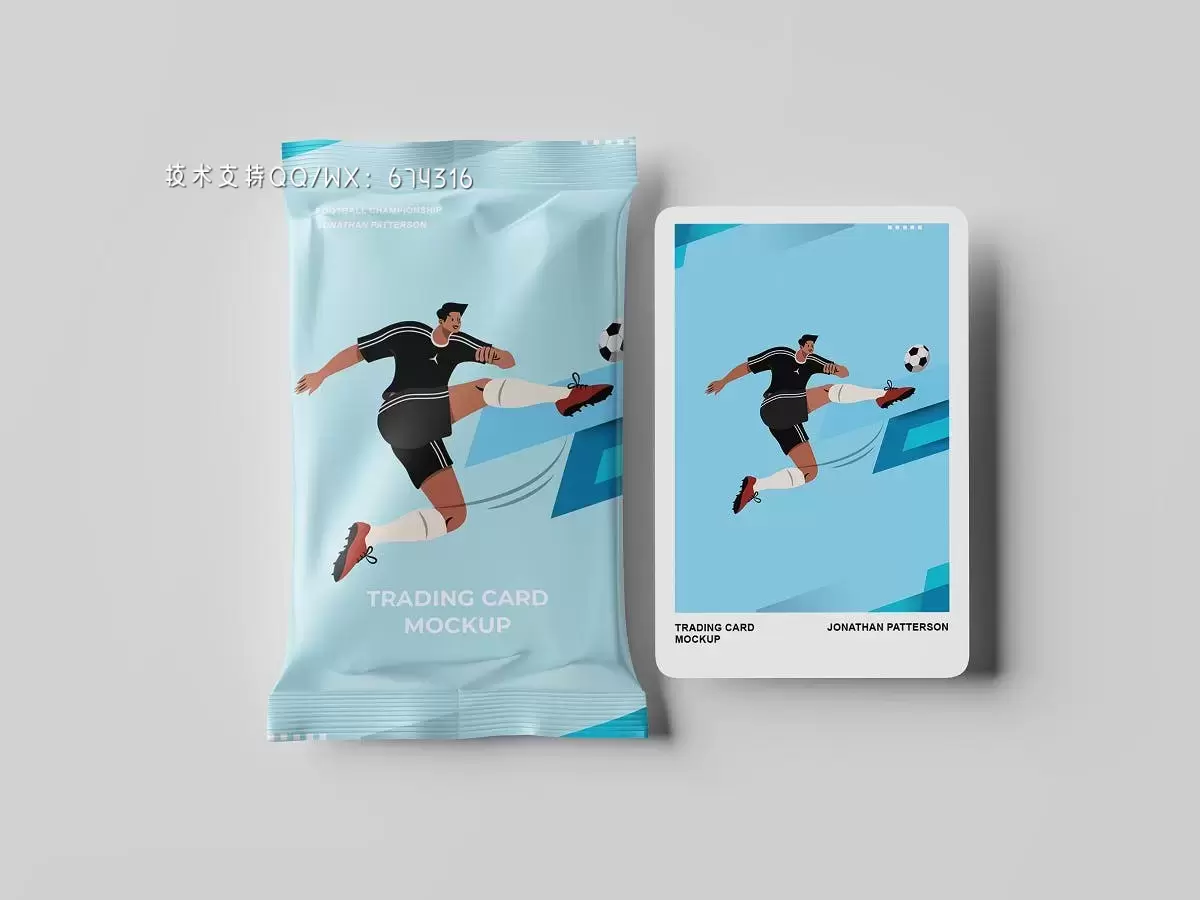 🔴高端时尚专业的运动球星交易卡设计VI样机展示模型mockups免费下载插图1