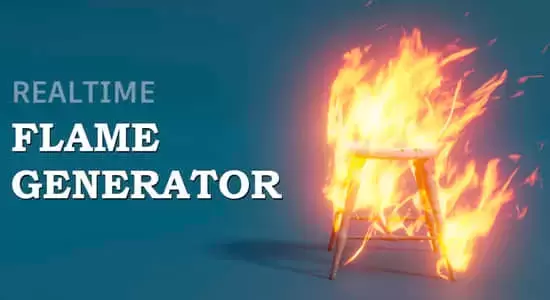 Blender插件-实时火焰火焰燃烧火焰燃烧特效生成器预设 Realtime Flame Generator插图