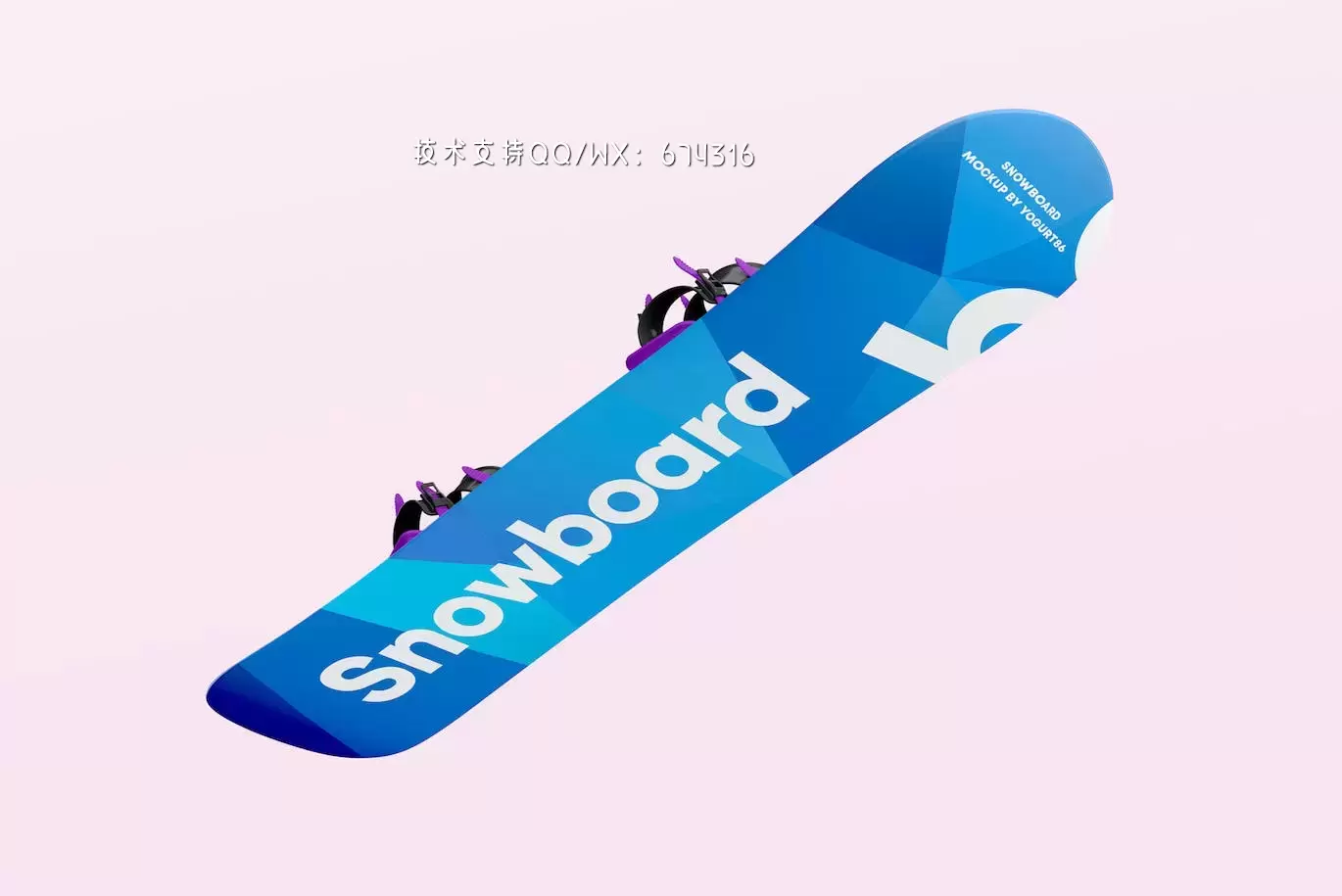 🔴时尚高端逼真质感的滑雪板VI设计样机展示模型mockups免费下载插图3