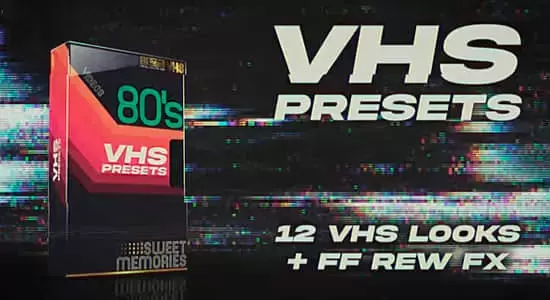 PR模板-复古老录像带视觉特效动画 VHS Look Presets Pack