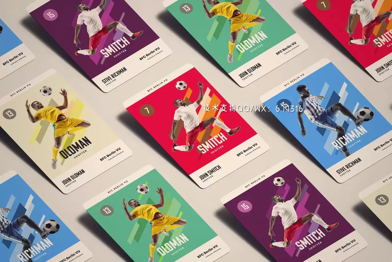 🔴高端时尚2022卡特尔世界杯球星交易卡VI设计样机展示模型mockups免费下载插图13