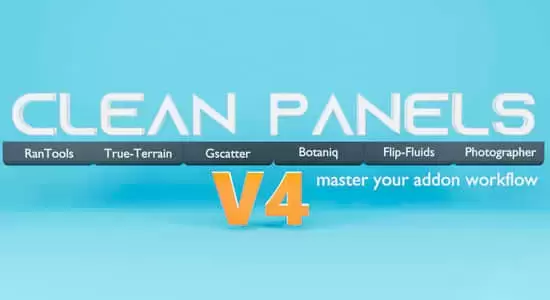 工作流程界面管理Blender插件 Clean Panels V4.1.0插图
