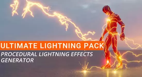 Blender插件-电流闪电视素材觉特效预设 Ultimate Lightning Pack V1.2插图