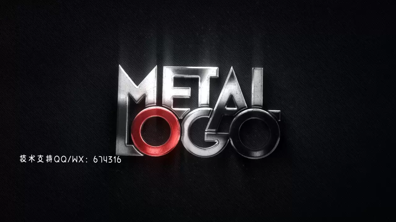 光滑的金属logo展示动画AE模板视频下载插图