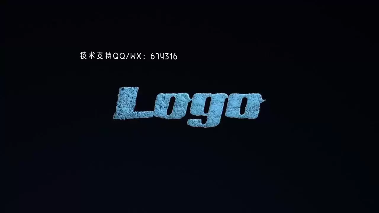 简洁创意的故障和扭曲效果展示LOGO标志AE模板视频下载(含音频)插图
