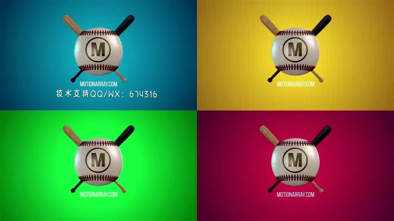 体育标志棒球AE模板视频下载(含音频)插图