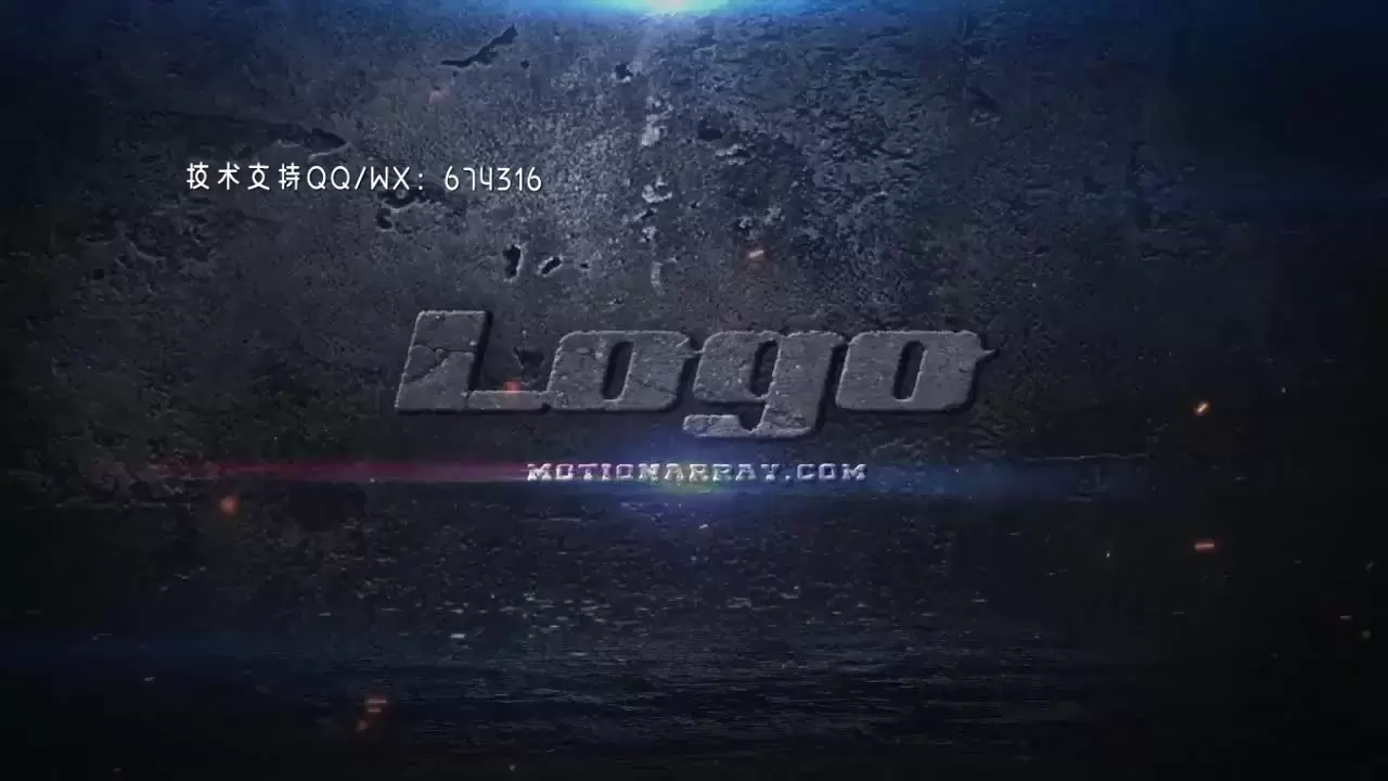 电影销毁LOGO标志展示AE模板视频下载(含音频)