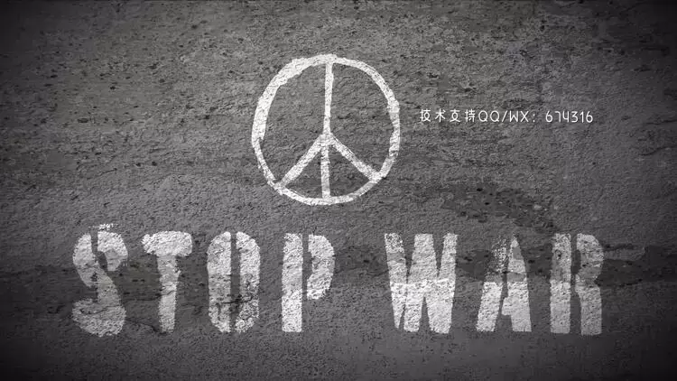 停止战争标志介绍AE模板视频下载(含音频)插图