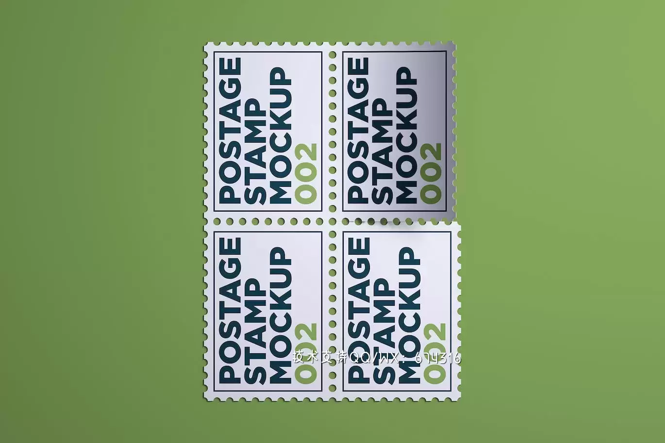 🔴高品质的邮票设计VI样机展示模型mockups免费下载