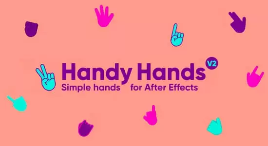AE脚本-创建灵活手势动作图形动画 Handy Hands 2 v1.1插图