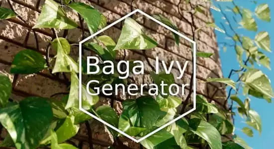 Blender插件-常春藤爬山虎生成工具 Baga Ivy Generator V2.0.1插图