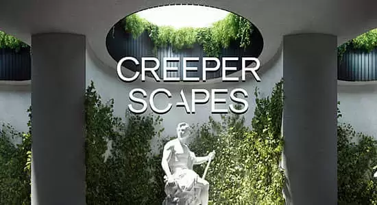 Blender预设-437个大自然植物藤蔓爬山虎花朵3D模型资产 Creeper Scapes插图