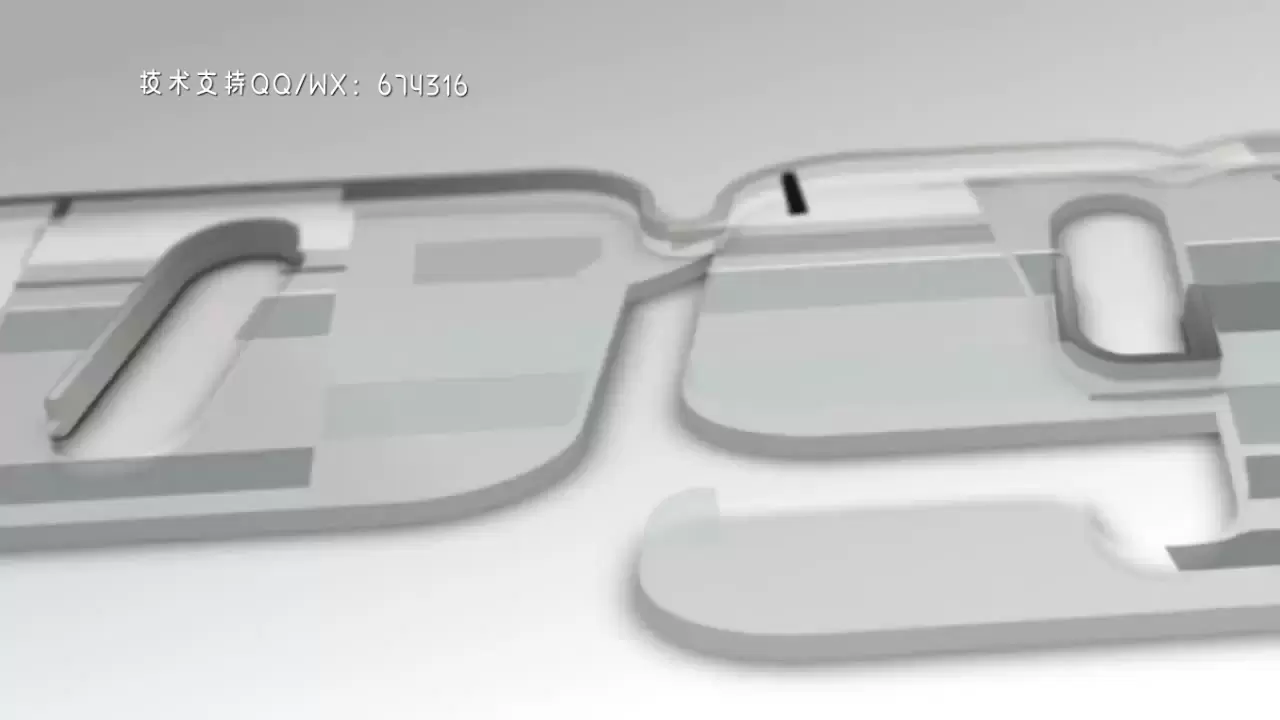 3D玻璃LOGO标志生成器AE模板视频下载(含音频)