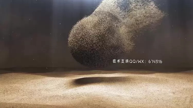 酷炫的沙粒飞扬LOGO标志AE模板视频下载(含音频)插图