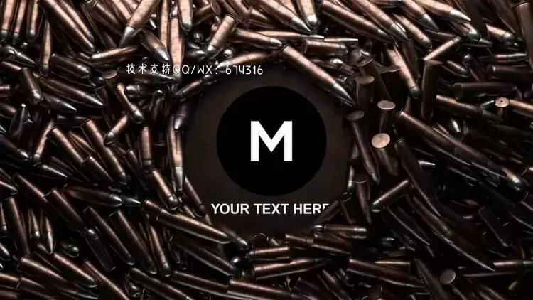 现代炫彩的子弹LOGO标志AE模板视频下载(含音频)插图