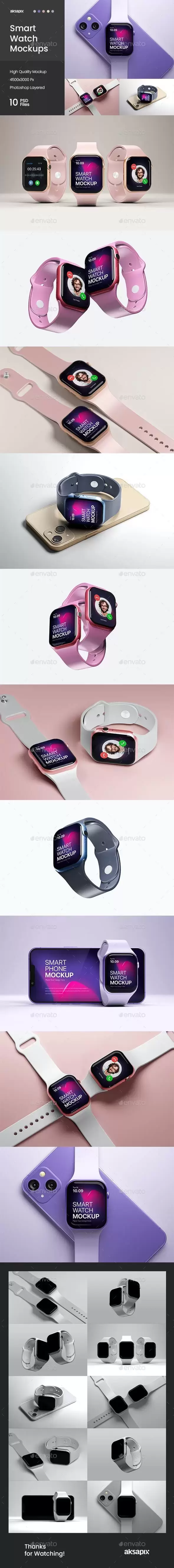 Apple Watch智能手表样机 (psd)免费下载插图