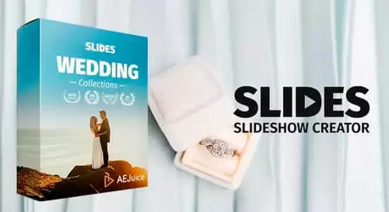 浪漫爱情婚礼幻灯片展示电子相册效果动画AE/PR模板 Slides – Wedding Collection插图