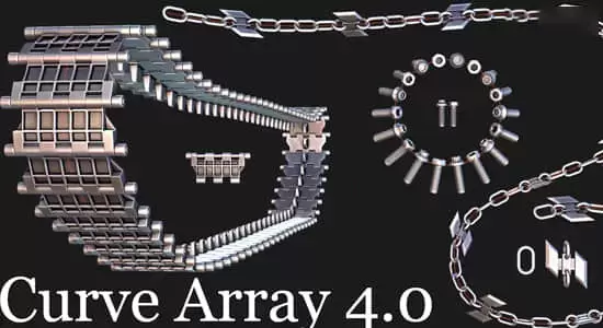 链条履带锁链生成Blender插件 Curve Array Pro + Magic Curve V4.0.2插图