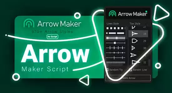 AE脚本-线条路径箭头动画生成器 Arrow Maker Script插图