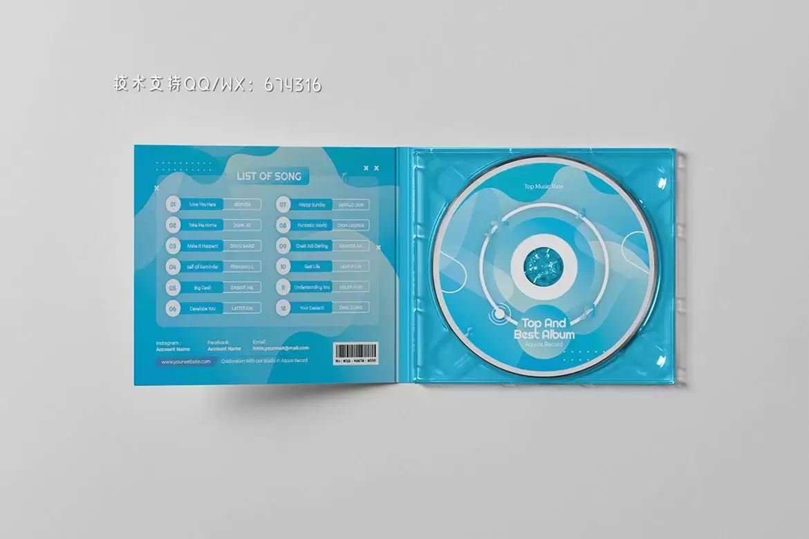 高品质的CD光盘包装设计VI样机展示模型mockups免费下载插图3
