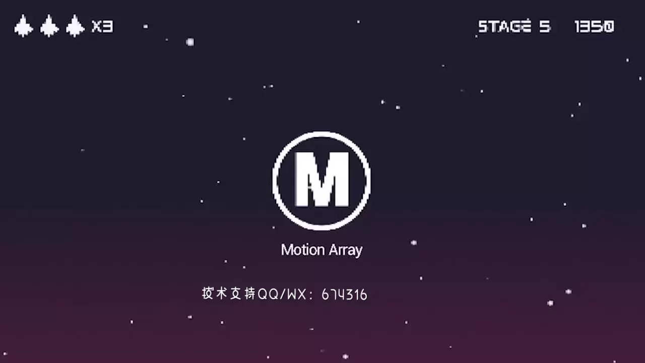 程式化设计和复古游戏图形LOGO标志显示AE模板视频下载(含音频)插图
