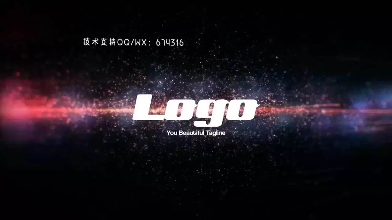 明亮精美的空间爆炸LOGO标志展示AE模板视频下载