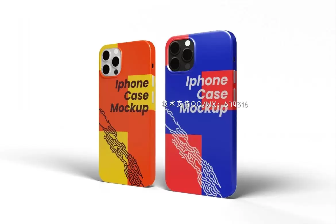高品质的iPhone手机壳VI设计样机展示模型mockups免费下载插图11