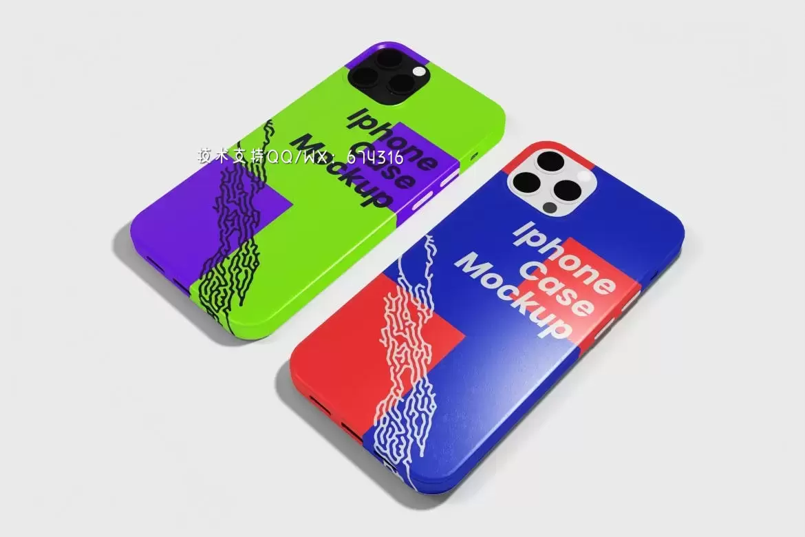 高品质的iPhone手机壳VI设计样机展示模型mockups免费下载插图9