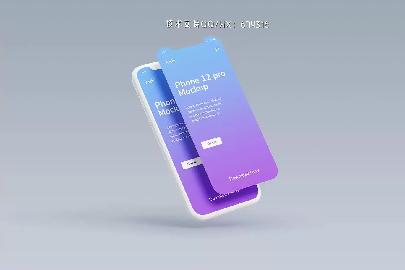 高品质的时尚高端清新优雅可爱的iPhone APP UI样机展示模型mockups免费下载插图1