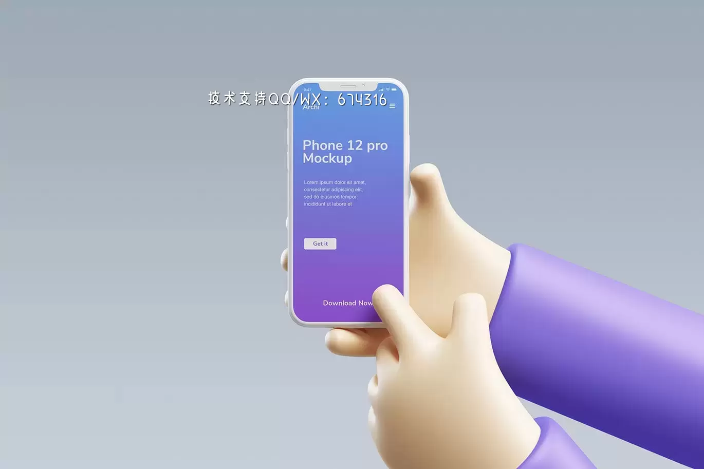 高品质的可爱清新高端iPhone APP UI样机展示模型mockups免费下载插图1
