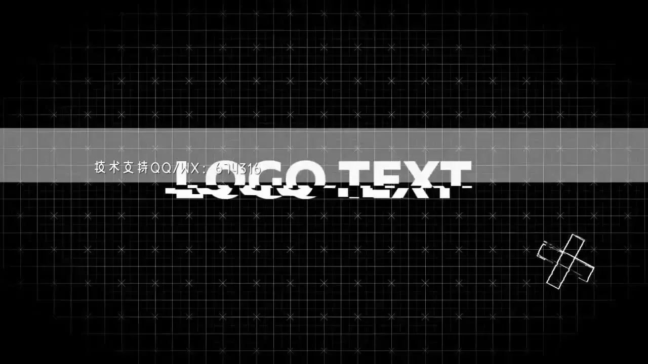 时尚动感活力的扭曲效果展示LOGO标志AE模板视频下载(含音频)插图