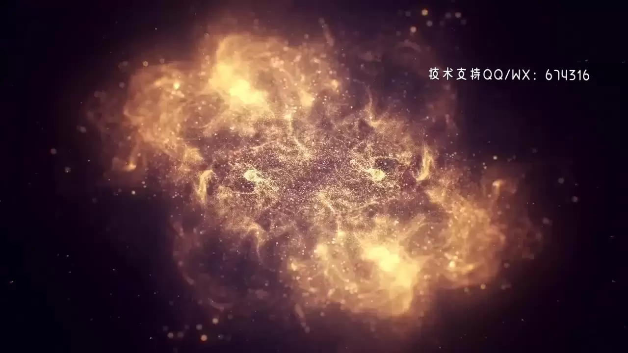 金色粒子环绕爆炸logo动画视频特效AE模板视频下载(含音频)插图