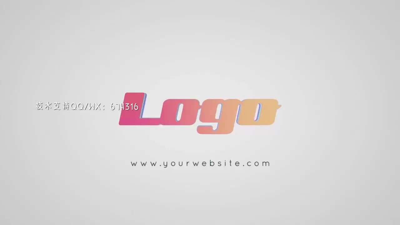 3D页面转动LOGO标志显示AE模板视频下载(含音频)