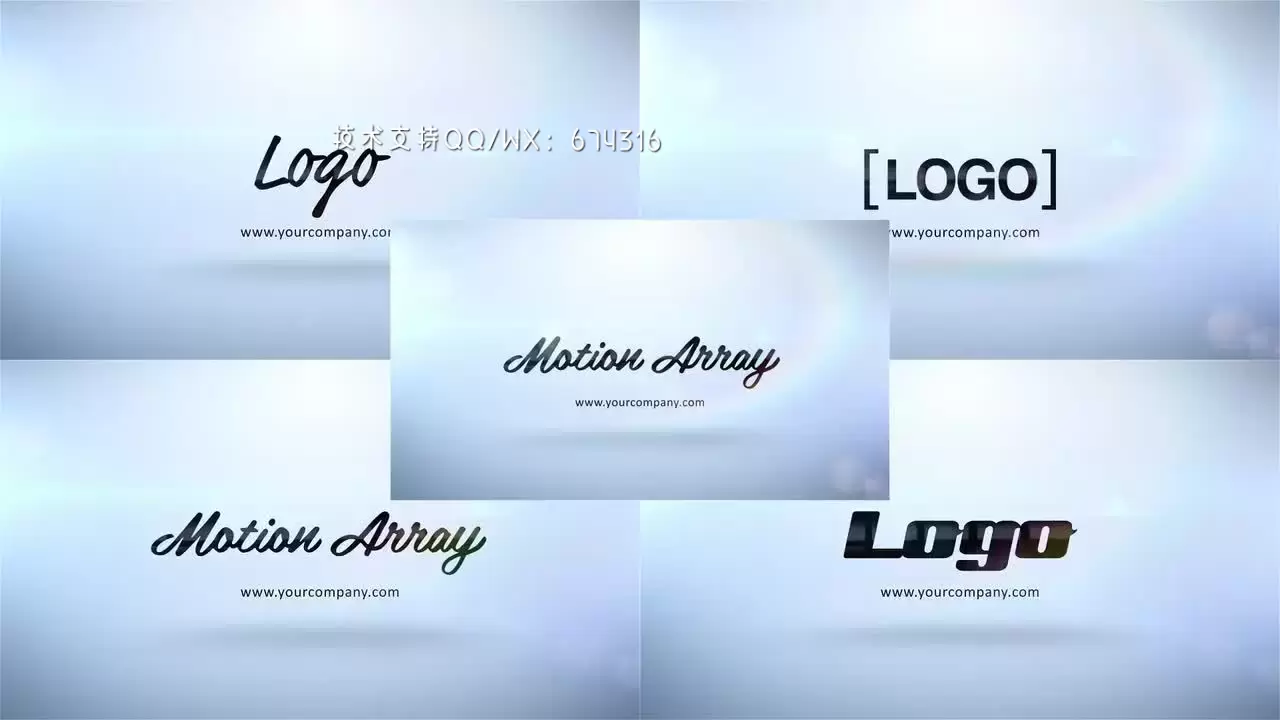 5种整洁和微妙的镜头光晕Logo图标AE模板视频下载插图