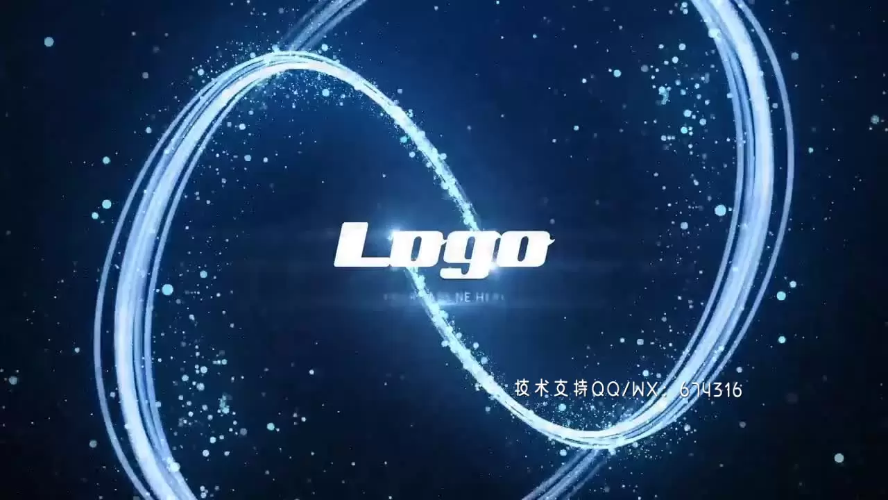 华丽粒子轨迹LOGO标志展示AE模板视频下载(含音频)插图