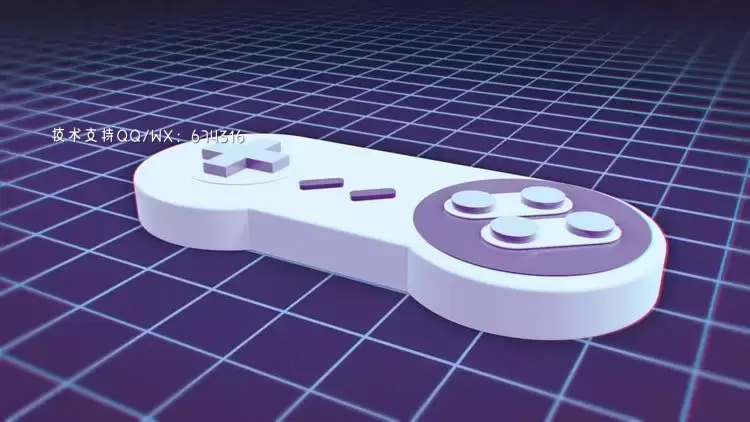 复古创意的游戏手柄LOGO标志AE模板视频下载(含音频)插图