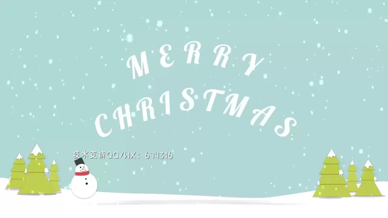 圣诞节标志和开启者AE模板视频下载(含音频)