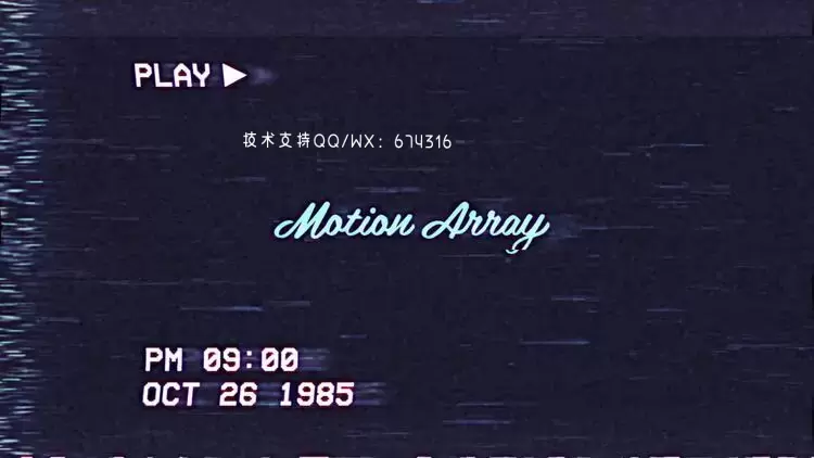 VHS 标志显示AE模板视频下载(含音频)