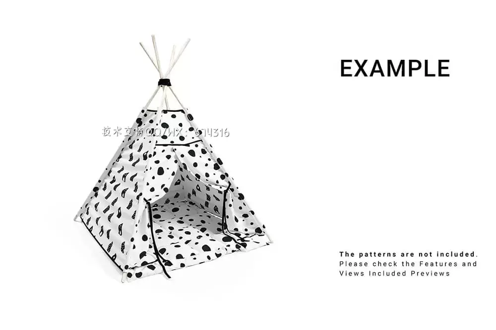 托儿所帐篷图案设计样机套装 (psd)免费下载插图2
