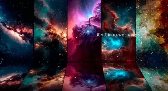 视频素材-5组浩瀚宇宙星云粒子动画 Cosmos Backgrounds Pack