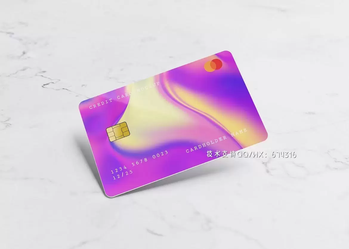 时尚高端逼真质感的信用卡银行卡芯片卡会员卡VI设计展示模型mockups免费下载插图1