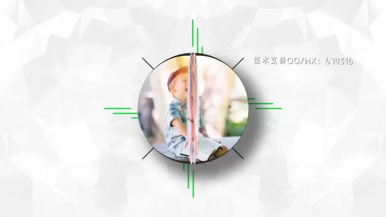 业设计动画处理翻转LOGO标志显示AE模板视频下载(含音频)插图
