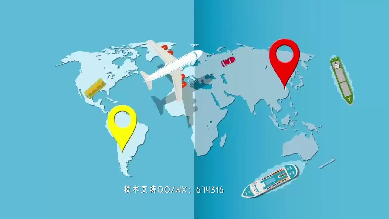 明亮动态的旅行Logo展示AE模板视频下载(含音频)